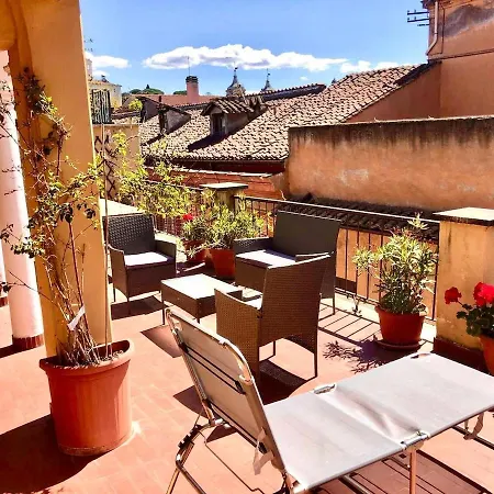 Private Terrace Penthouse With Elevator Piazza Spagna Apartman